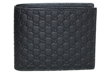 gucci black guccissima leather wallet|gucci bifold wallet microguccissima black.